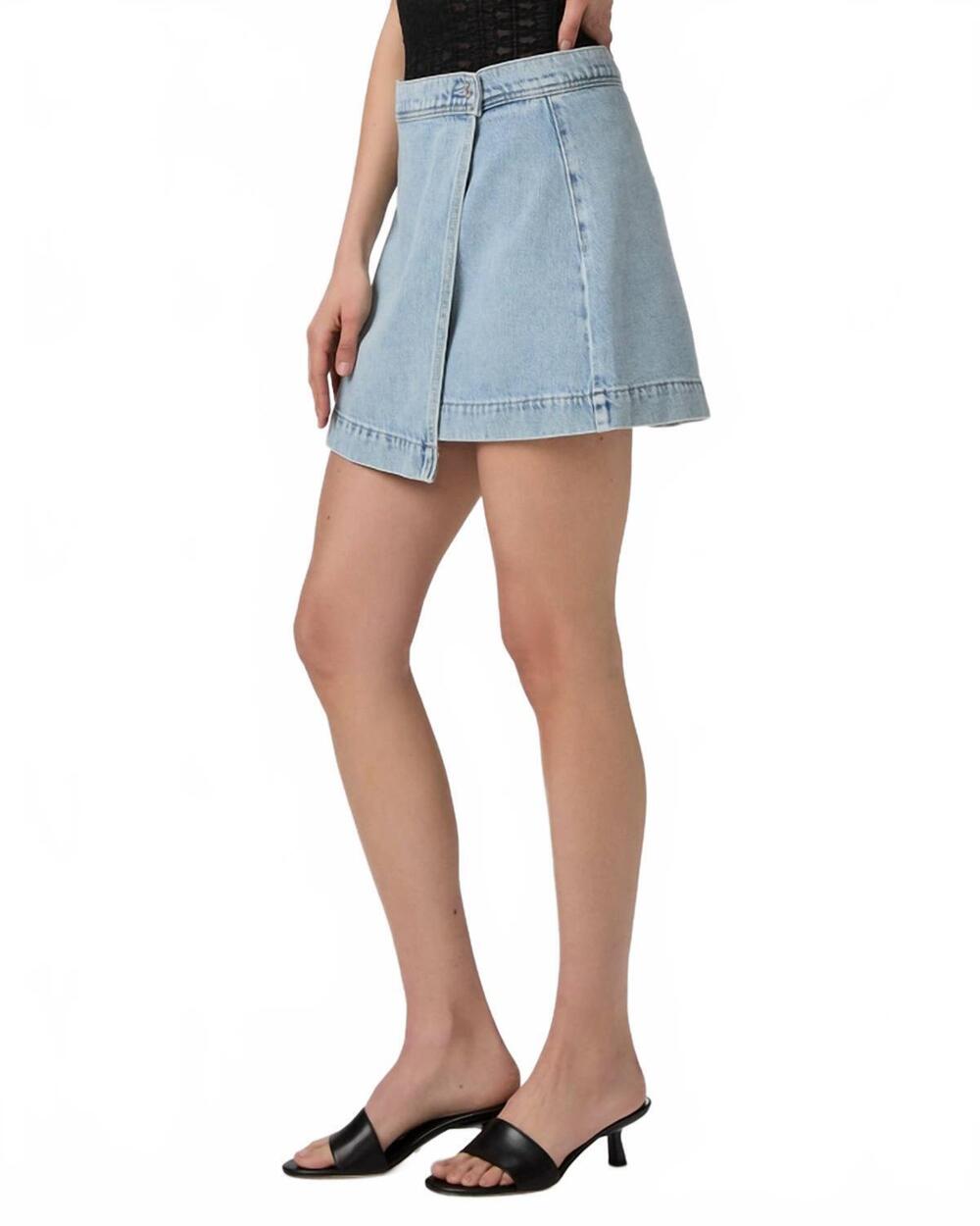 NEW PAIGE aven denim skirt in aliza